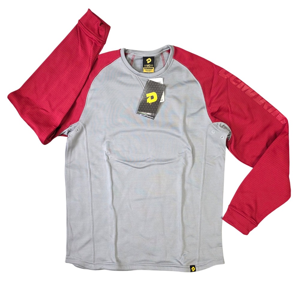 DeMarini Heater Fleece Training Top Lot of 2 Men MD Steel Grey Red Performance